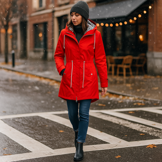 Waterdichte jas met capuchon