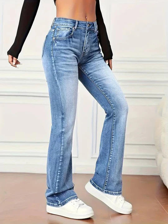 Flared Spijkerbroek Dames met Vintage Look en Stretch voor een Trendy Uiterlijk