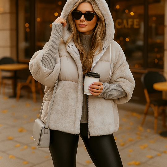 Vivano – Luxe Moderne Bomberjack met Capuchon