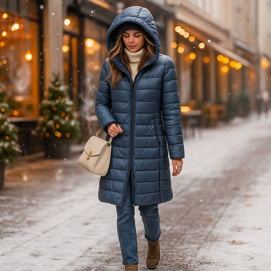 Vivano – Ultralichte Dames Donsjack met Capuchon