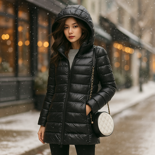 Vivano – Ultralichte Dames Donsjack met Capuchon