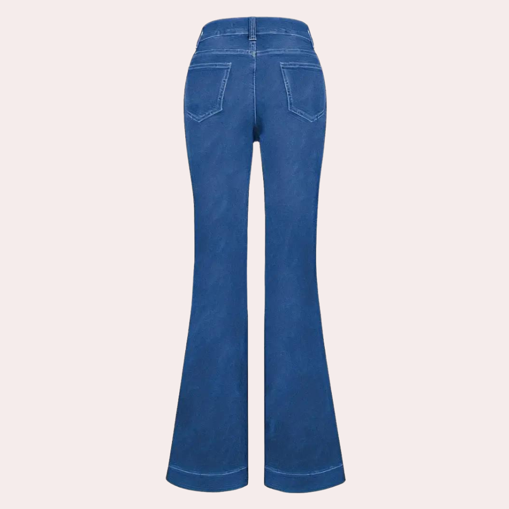Chique Hoge Taille Spijkerbroek Dames van Pazienza - Trendy en Duurzaam Katoen