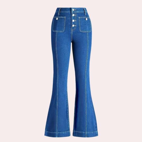 Chique Hoge Taille Spijkerbroek Dames van Pazienza - Trendy en Duurzaam Katoen