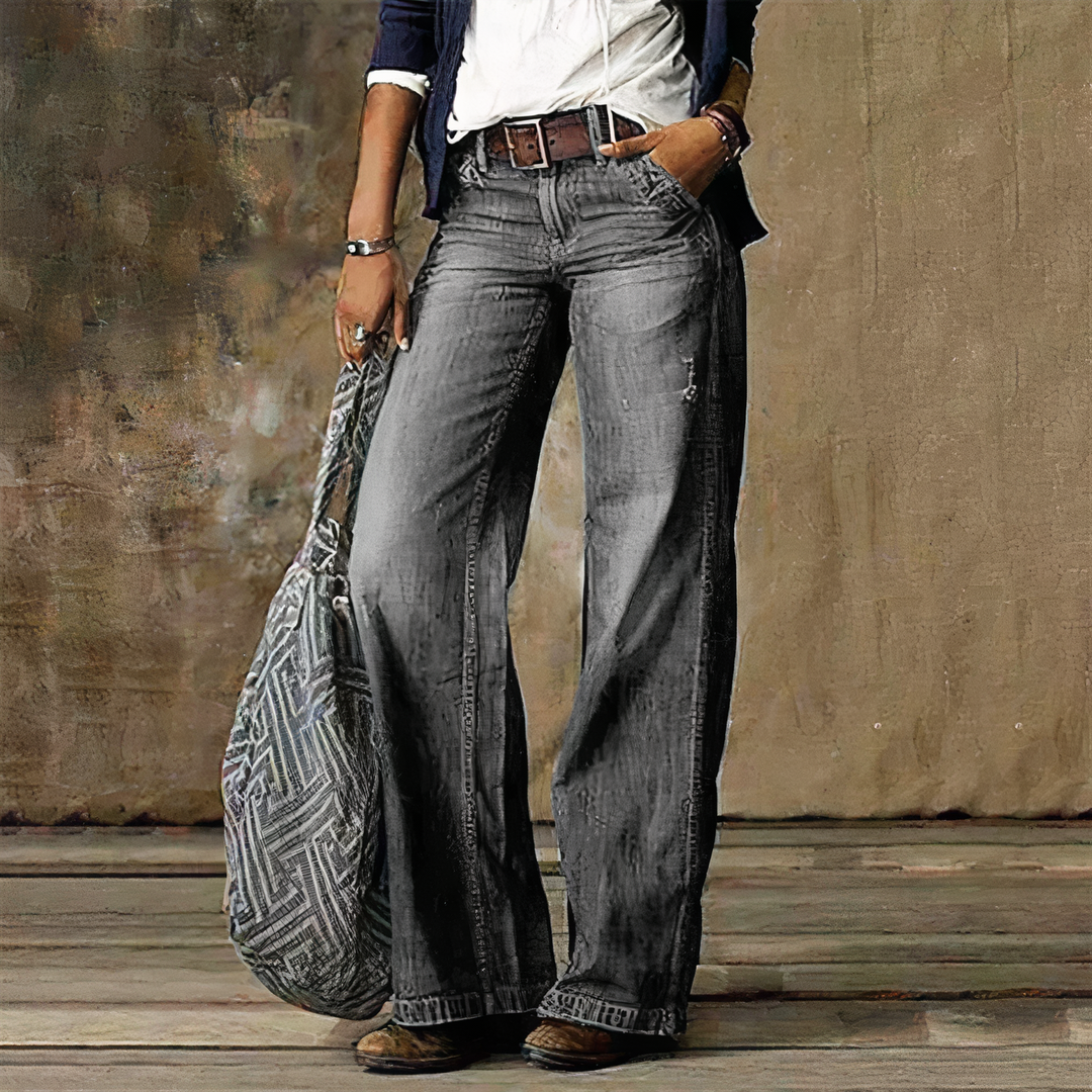 Layla Spijkerbroek Dames: Retro High Waist Denim met Vintage Flair