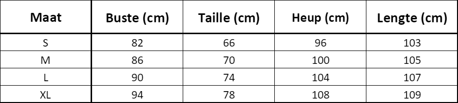 Maattabel