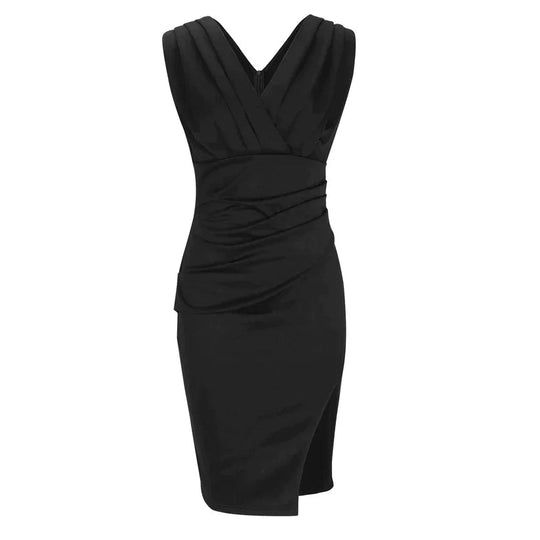 Agathe Midi Zomerjurk Dames van Katoen met Elegante Snit en Elastische Tailleband - ZovaFashion - Midi Jurken