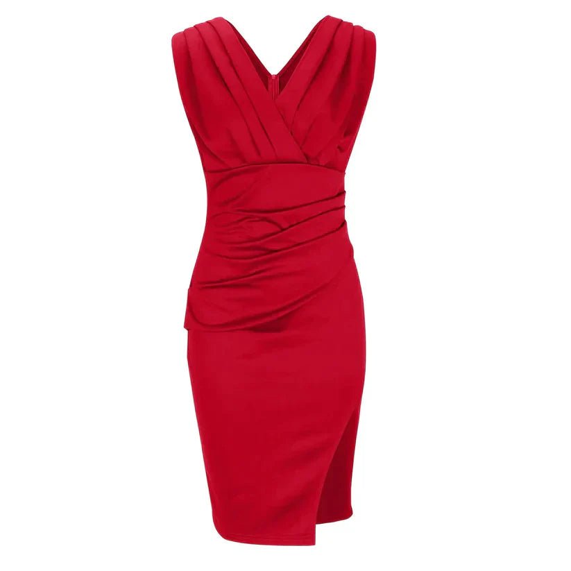 Agathe Midi Zomerjurk Dames van Katoen met Elegante Snit en Elastische Tailleband - ZovaFashion - Midi Jurken