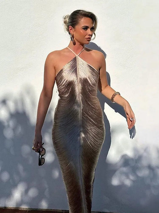 Asymmetrische Midi Zomerjurk van Lichtgewicht Stof - ZovaFashion - Midi Jurk