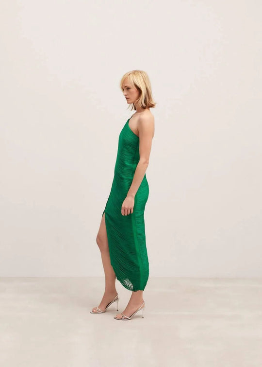Asymmetrische Midi Zomerjurk van Lichtgewicht Stof - ZovaFashion - Midi Jurk