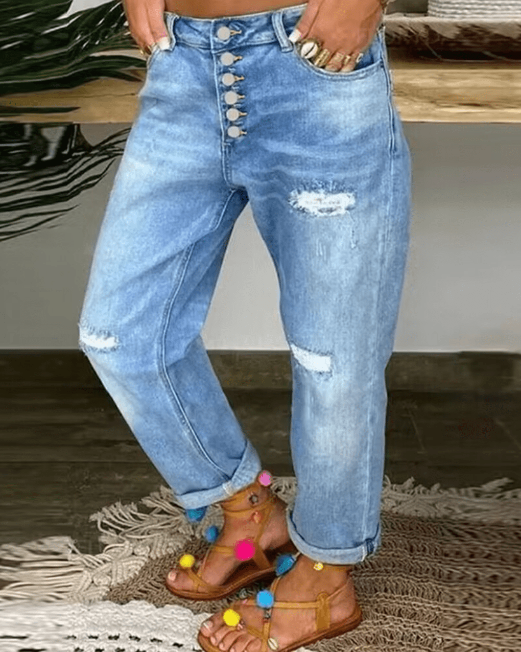 AURORA Spijkerbroek Dames van Lichtgewicht Denim met Flatterende Pasvorm - ZovaFashion - Spijkerbroek Dames