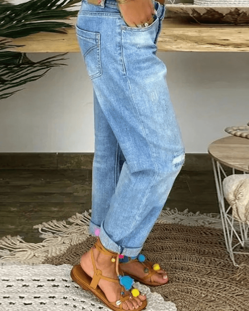 AURORA Spijkerbroek Dames van Lichtgewicht Denim met Flatterende Pasvorm - ZovaFashion - Spijkerbroek Dames