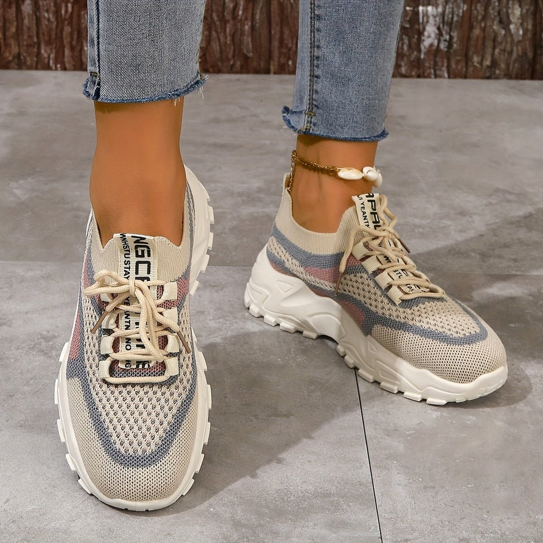 Bente Mesh Sneakers Dames met Chunky Zool en Lichtgewicht Design - ZovaFashion - Schoenen Dames