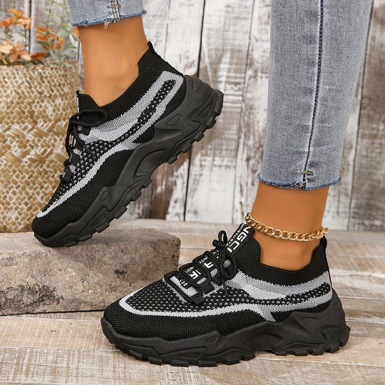 Bente Mesh Sneakers Dames met Chunky Zool en Lichtgewicht Design - ZovaFashion - Schoenen Dames