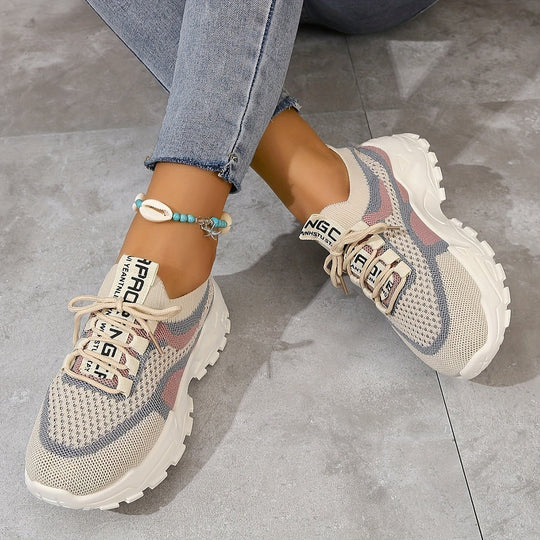Bente Mesh Sneakers Dames met Chunky Zool en Lichtgewicht Design - ZovaFashion - Schoenen Dames