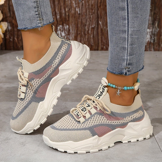 Bente Mesh Sneakers Dames met Chunky Zool en Lichtgewicht Design - ZovaFashion - Schoenen Dames