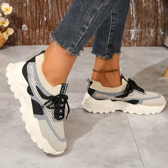 Bente Mesh Sneakers Dames met Chunky Zool en Lichtgewicht Design - ZovaFashion - Schoenen Dames