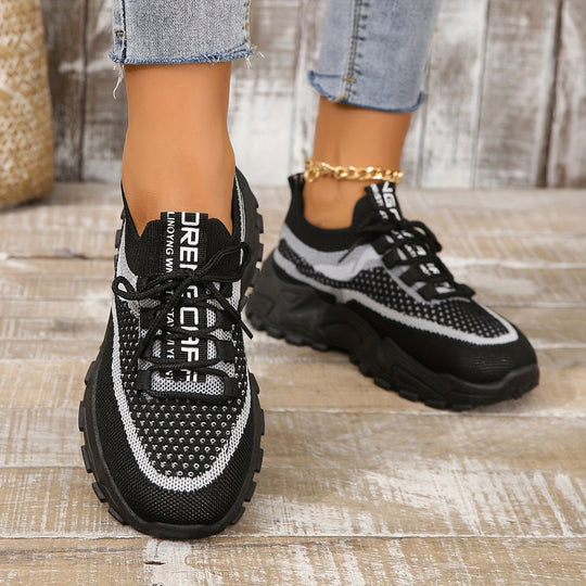 Bente Mesh Sneakers Dames met Chunky Zool en Lichtgewicht Design - ZovaFashion - Schoenen Dames