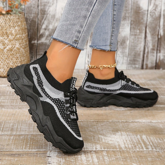 Bente Mesh Sneakers Dames met Chunky Zool en Lichtgewicht Design - ZovaFashion - Schoenen Dames