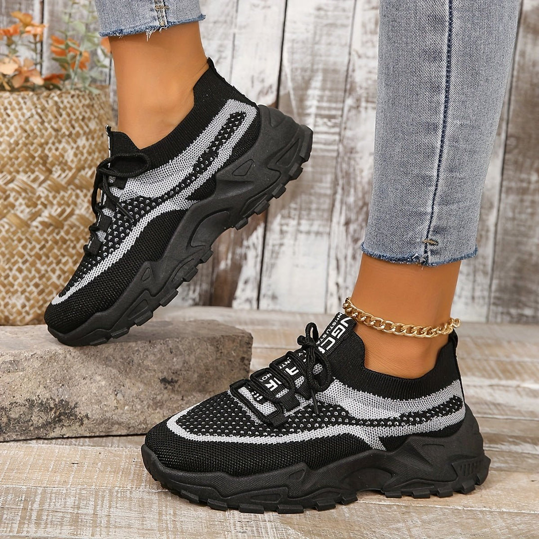 Bente Mesh Sneakers Dames met Chunky Zool en Lichtgewicht Design - ZovaFashion - Schoenen Dames