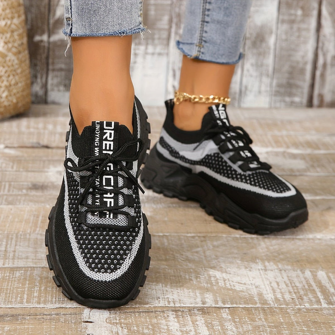 Bente Mesh Sneakers Dames met Chunky Zool en Lichtgewicht Design - ZovaFashion - Schoenen Dames