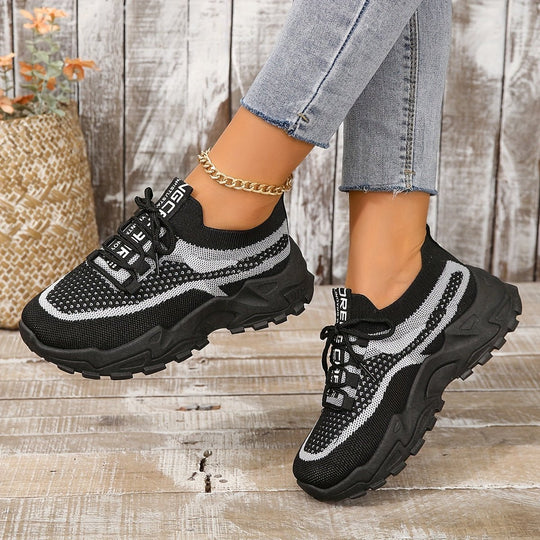Bente Mesh Sneakers Dames met Chunky Zool en Lichtgewicht Design - ZovaFashion - Schoenen Dames
