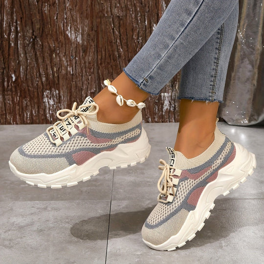 Bente Mesh Sneakers Dames met Chunky Zool en Lichtgewicht Design - ZovaFashion - Schoenen Dames