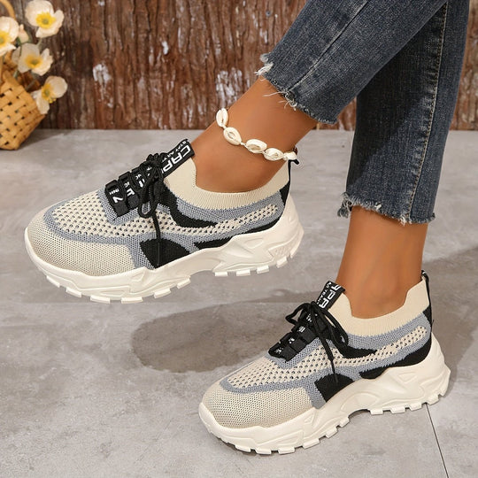 Bente Mesh Sneakers Dames met Chunky Zool en Lichtgewicht Design - ZovaFashion - Schoenen Dames