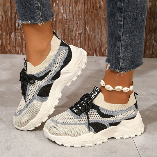 Bente Mesh Sneakers Dames met Chunky Zool en Lichtgewicht Design - ZovaFashion - Schoenen Dames