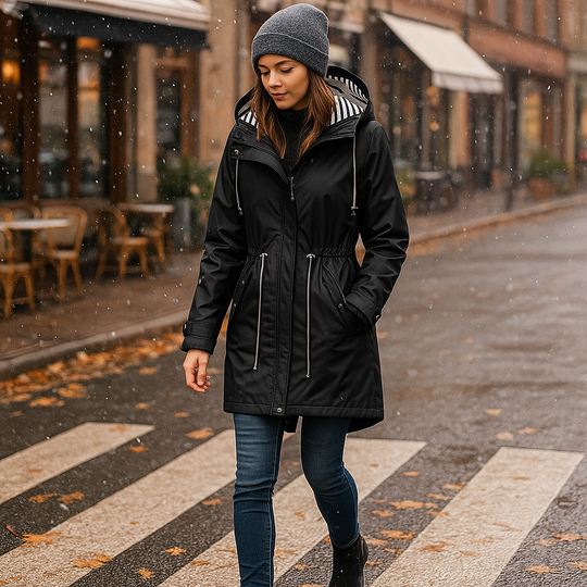Waterdichte jas met capuchon