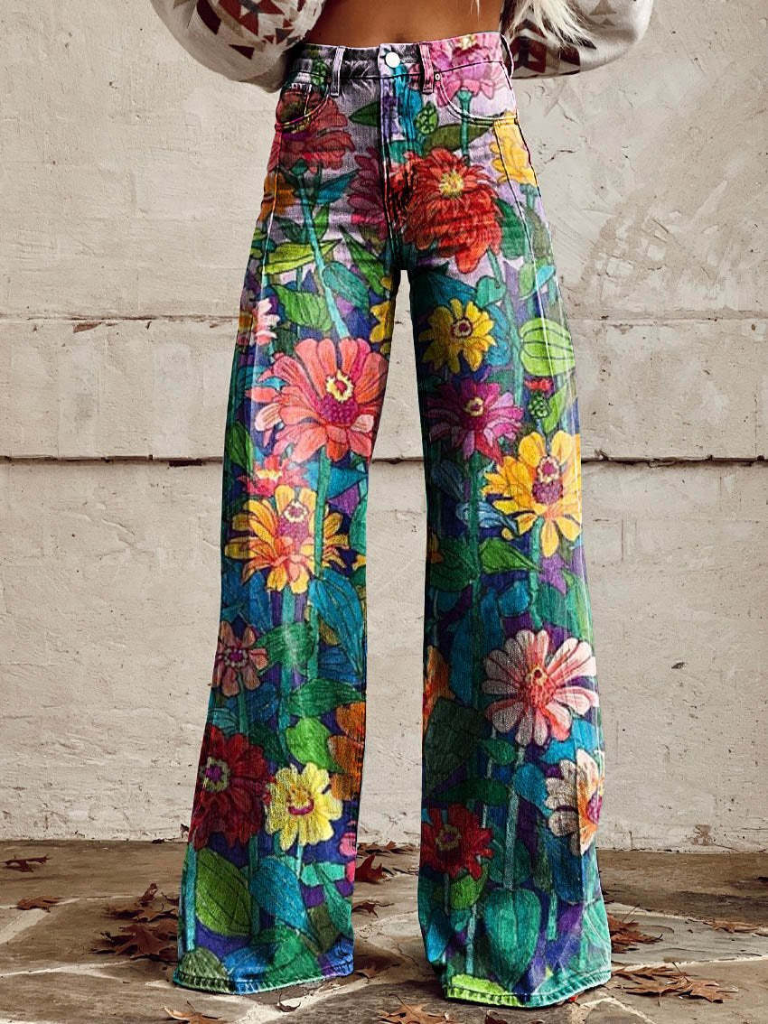 Comfortabele Katoenen Spijkerbroek Dames met Relaxed Fit en Elastische Tailleband - ZovaFashion - Spijkerbroek Dames
