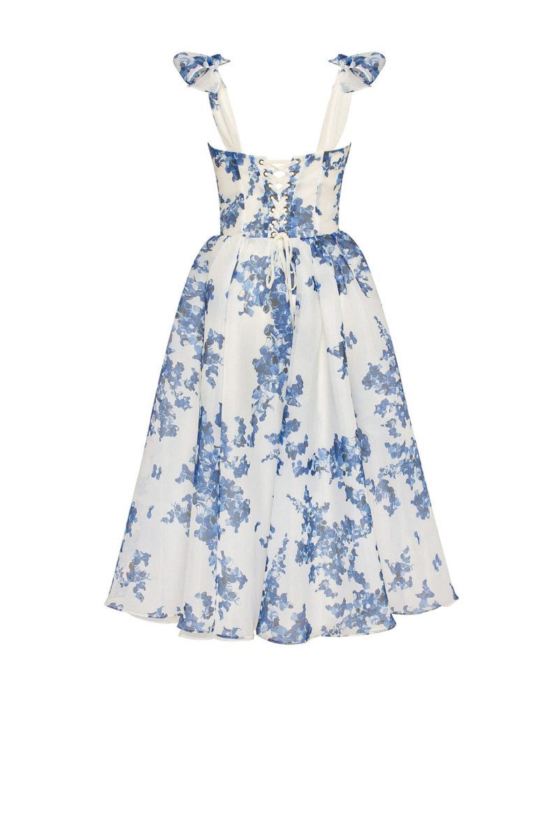 Couture - Moda Midi Zomerjurk van Organza met Flatterende Pasvorm en Tijdloos Design - Zova - Fashion - Midi Jurk
