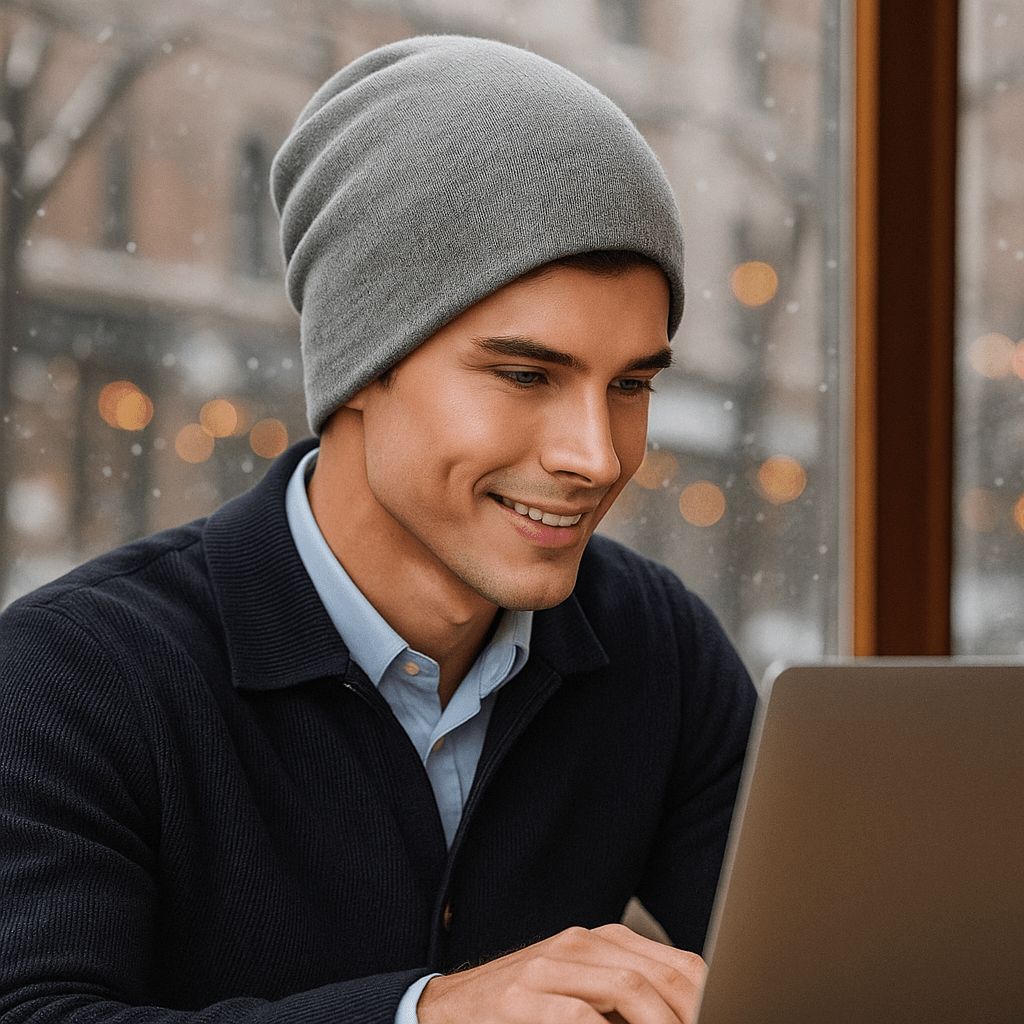 Heren muts van casual wol