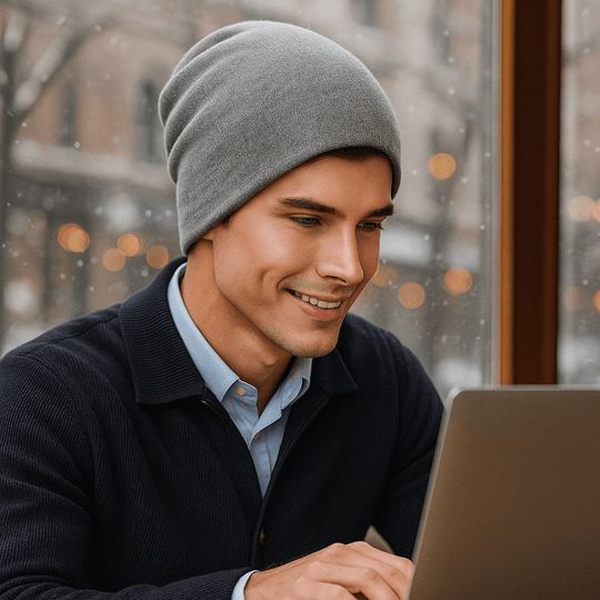 Heren muts van casual wol