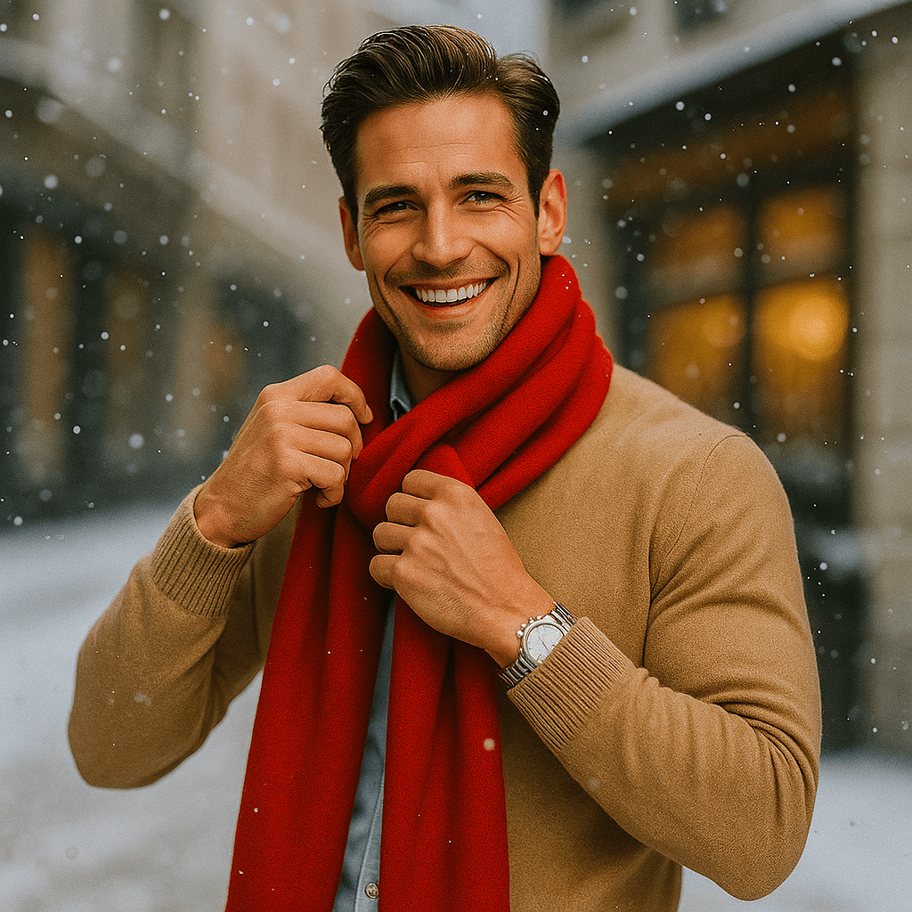 Rode Kasjmier Sjaal – Tijdloze Elegant en Warmte