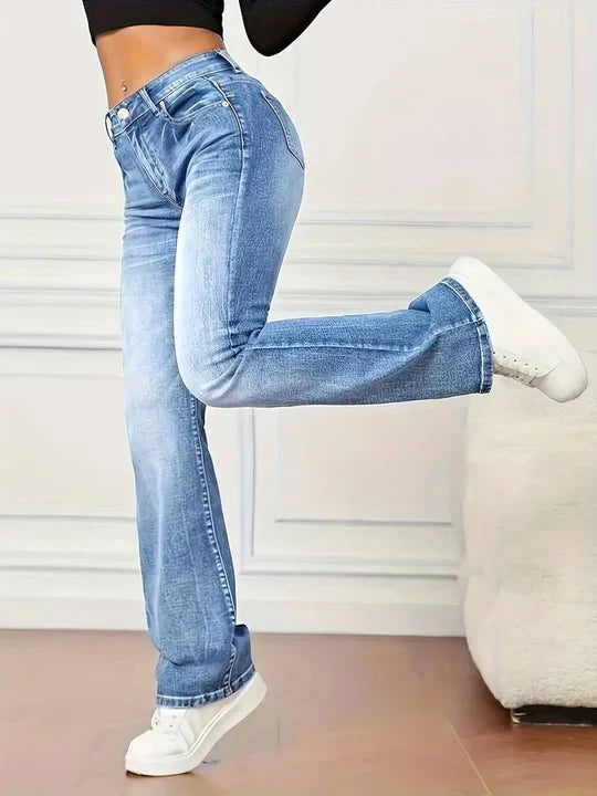 Flared Spijkerbroek Dames met Vintage Look en Stretch voor een Trendy Uiterlijk