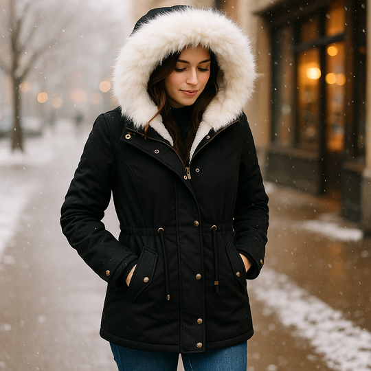 WOLFF – Elegante Winterjas met Capuchon en Knopen