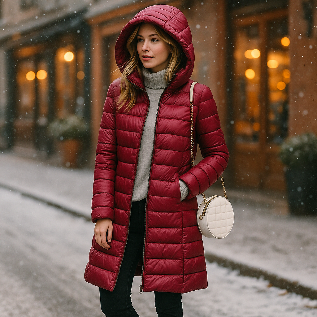 Vivano – Ultralichte Dames Donsjack met Capuchon