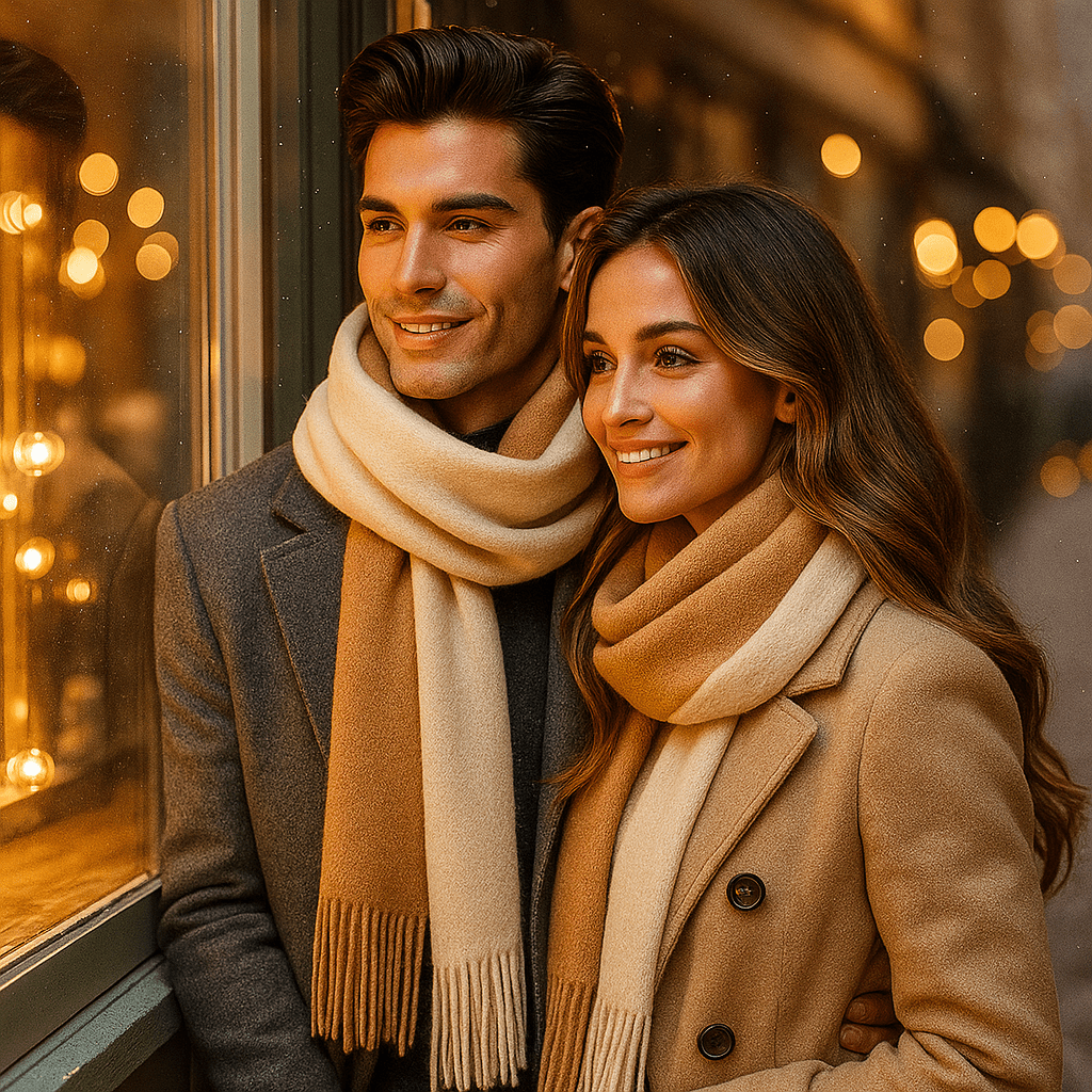 Lang en Elegant Sjaal in Kasjmier – Zachtheid en Stijl van de Winter