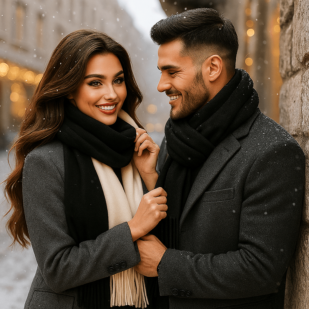 Lang en Elegant Sjaal in Kasjmier – Zachtheid en Stijl van de Winter