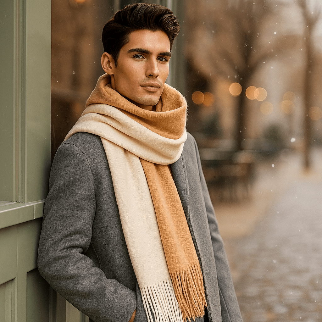 Lang en Elegant Sjaal in Kasjmier – Zachtheid en Stijl van de Winter