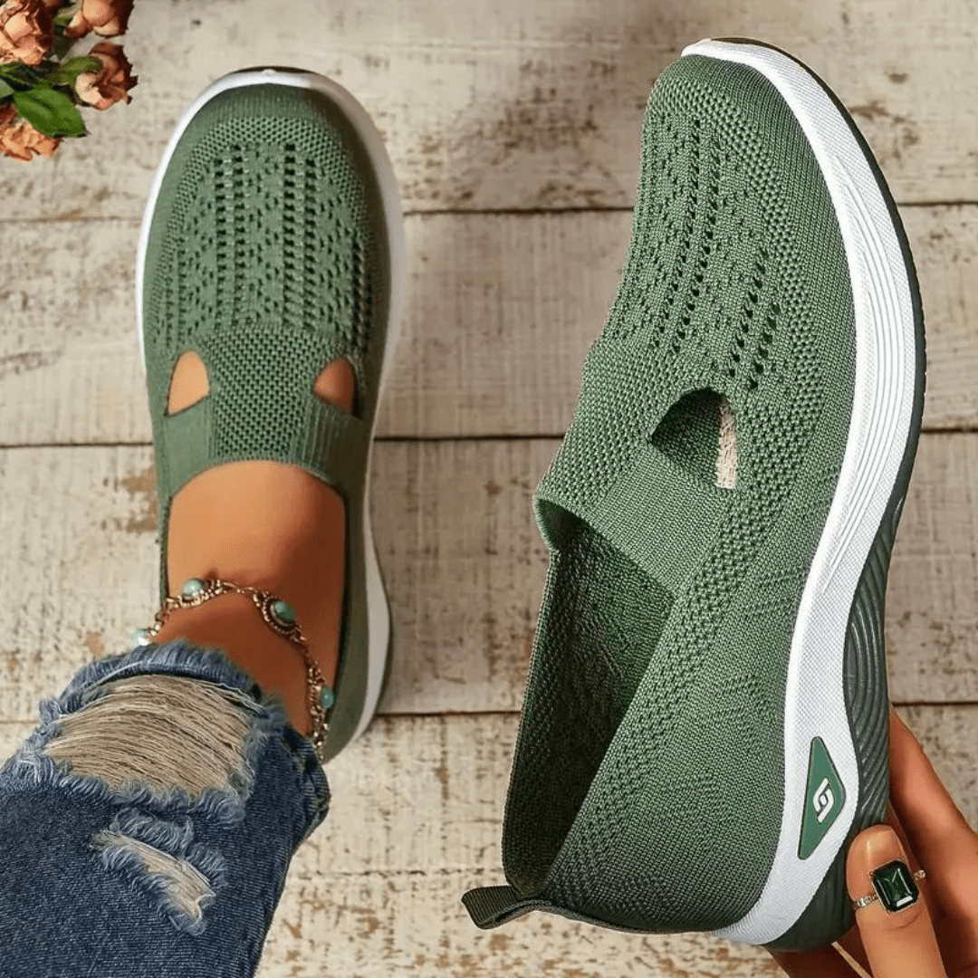 Elastische Orthopedische Sneakers Dames met Ademend Materiaal - ZovaFashion - Schoenen Dames
