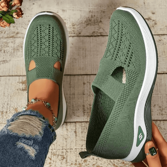 Elastische Orthopedische Sneakers Dames met Ademend Materiaal - ZovaFashion - Schoenen Dames