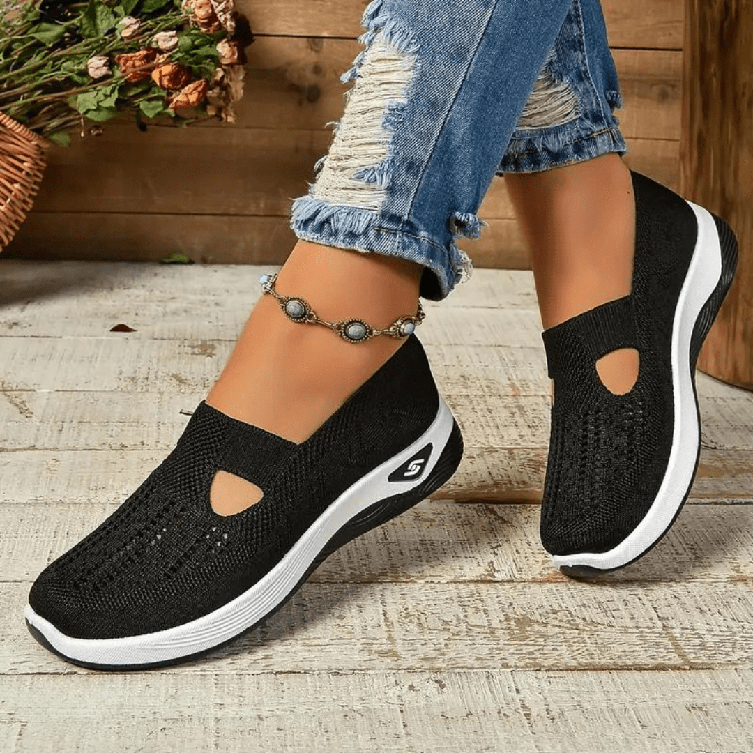 Elastische Orthopedische Sneakers Dames met Ademend Materiaal - ZovaFashion - Schoenen Dames