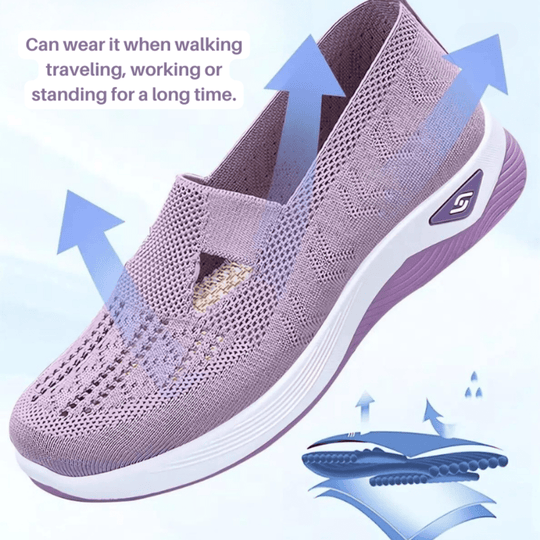 Elastische Orthopedische Sneakers Dames met Ademend Materiaal - ZovaFashion - Schoenen Dames