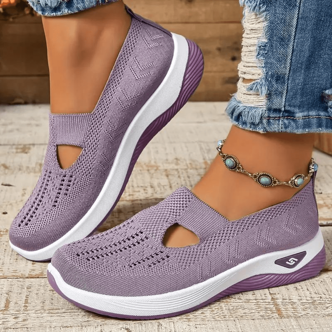 Elastische Orthopedische Sneakers Dames met Ademend Materiaal - ZovaFashion - Schoenen Dames