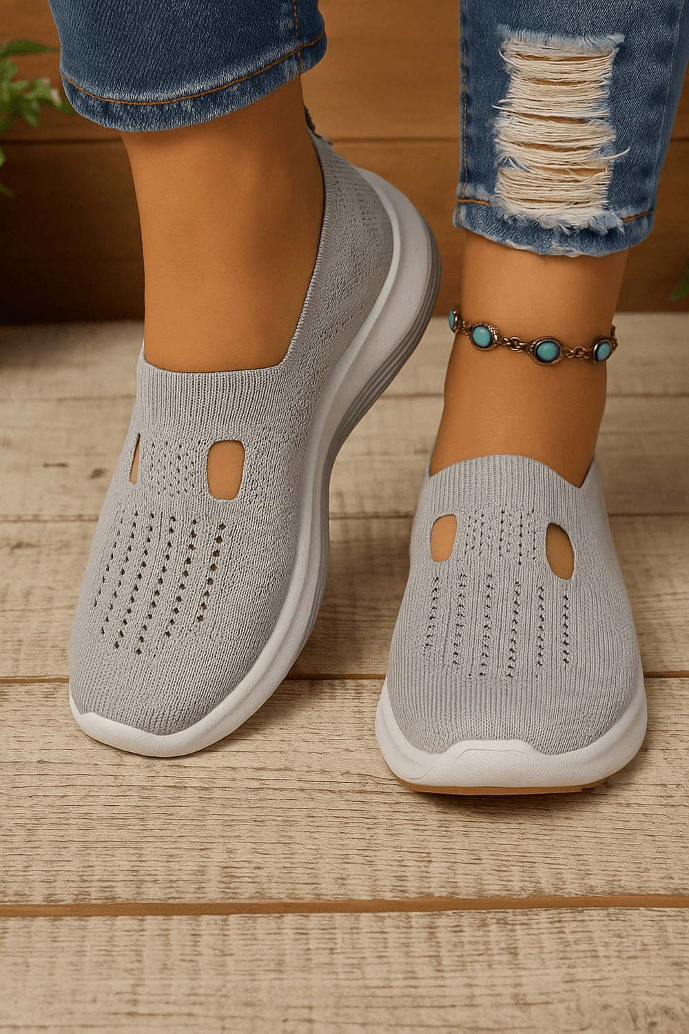 Elastische Orthopedische Sneakers Dames met Ademend Materiaal - ZovaFashion - Schoenen Dames