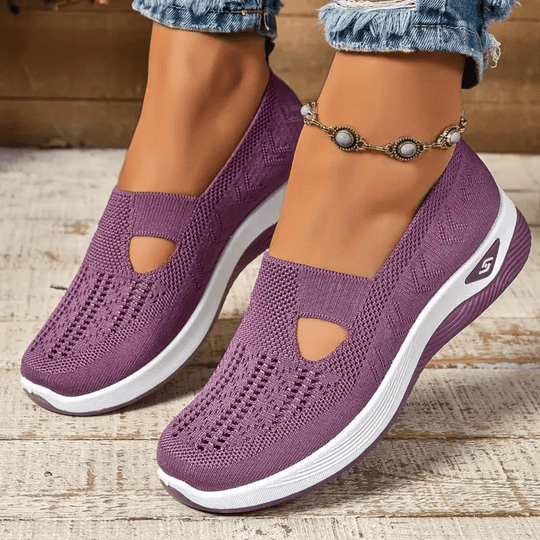 Elastische Orthopedische Sneakers Dames met Ademend Materiaal - ZovaFashion - Schoenen Dames
