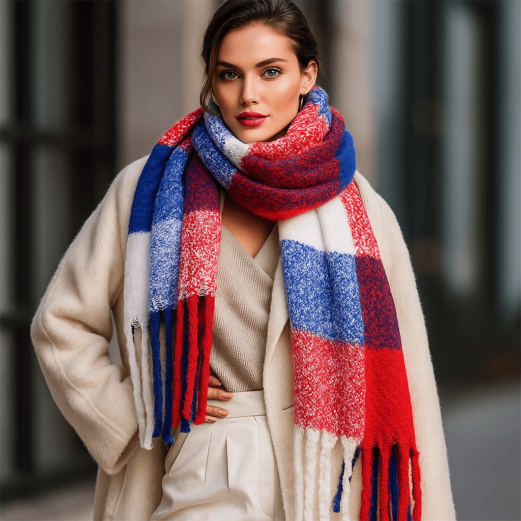 Elegante en Zachte Ruit Sjaal – Elira