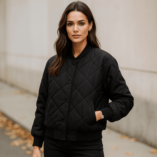Elegante gewatteerde bomberjack - dames - thermisch - warm - licht - stijlvol