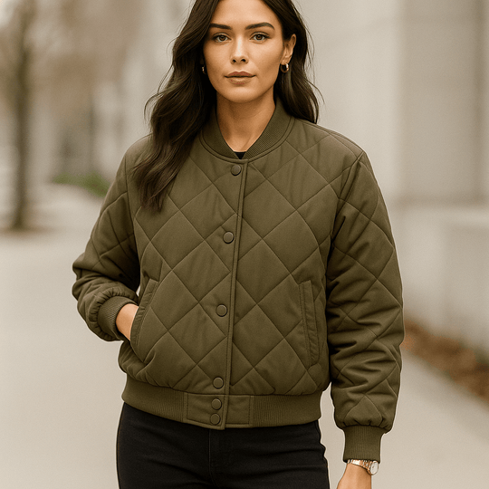 Elegante gewatteerde bomberjack - dames - thermisch - warm - licht - stijlvol